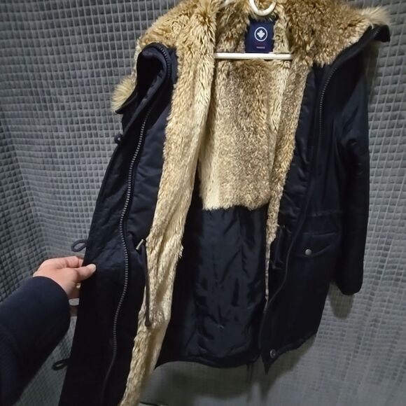 Halifax Fur Lined Parka Coat Lg Pennylane Jacket Full Zip Ski Winter Hooded Cozy - Picture 10 of 14